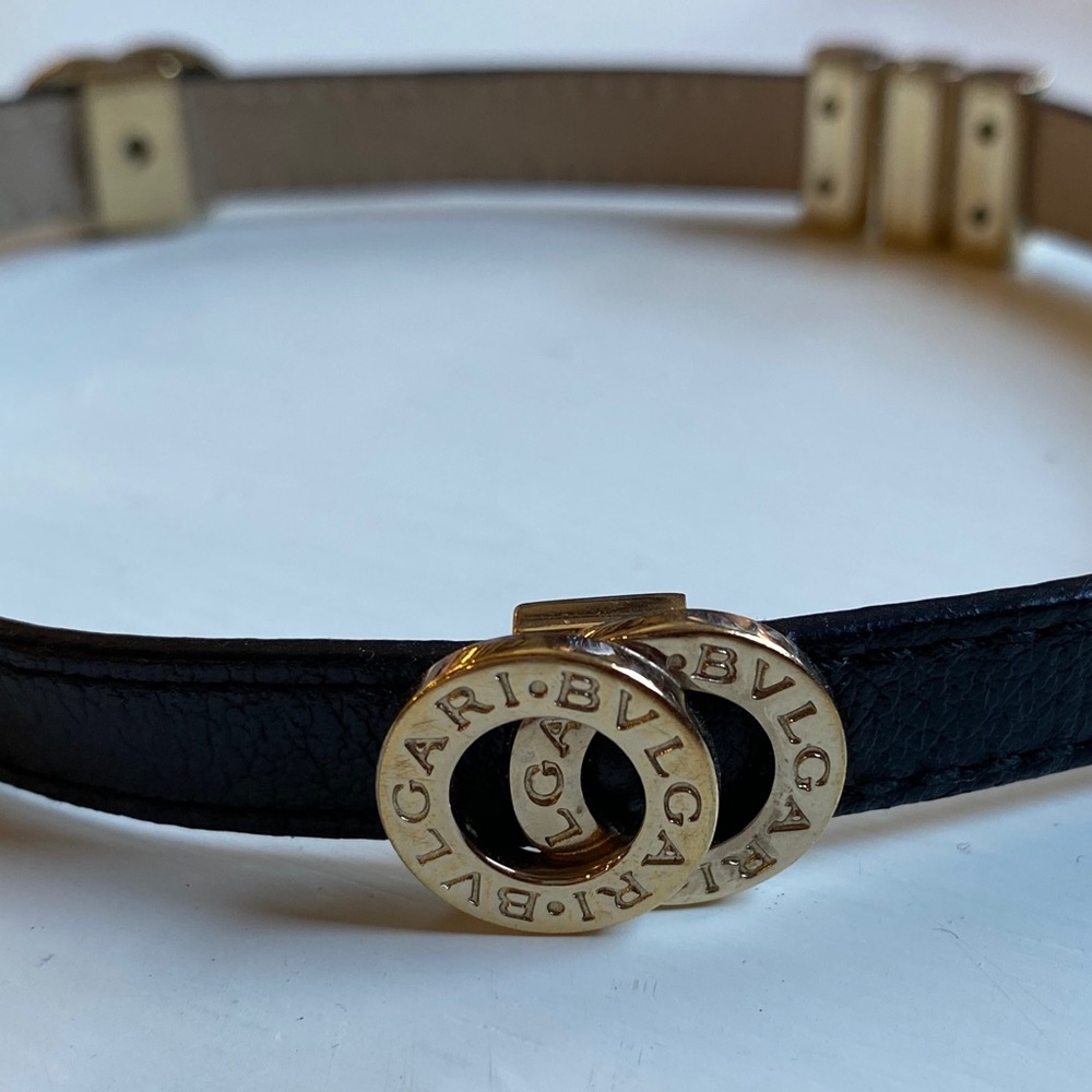 Authentic leather Bvlgari double wrap bracelet
